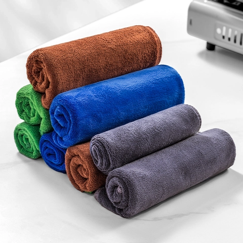 Microfiber Cleaning Cloth Thickened Absorbent Lint-Free Quick-Dry Towels For Home Kitchen Car Furniture Surface Odorless
