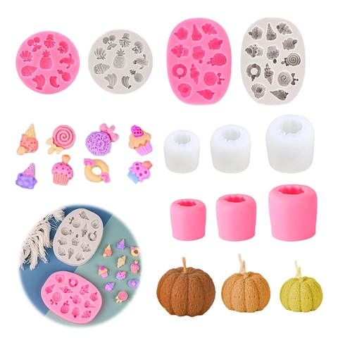 Moule En Silicone DIY Fondant Chocolat Bonbons Décoration De Gâteau Citrouille Fruit Dessert Forme Accessoire De Pâtisserie