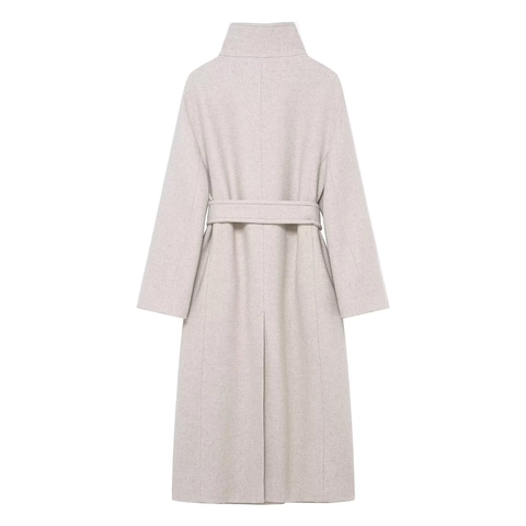 Cappotto Lungo In Lana Da Donna Doppiopetto Collo Alto Con Cintura Elegante Ampio Misto Outwear