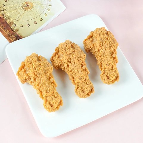 Realistic Fried Chicken Drumstick Model Simulation Food PVC For DIY Decoration Photography Prop Prank Toy Accessory