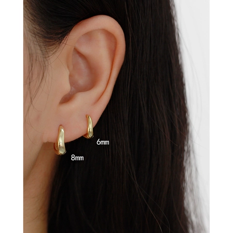 Geometric Hoop Earrings 925 Sterling Silver Minimalist Smooth Irregular Ear Buckle Jewelry For Women Versatile Style