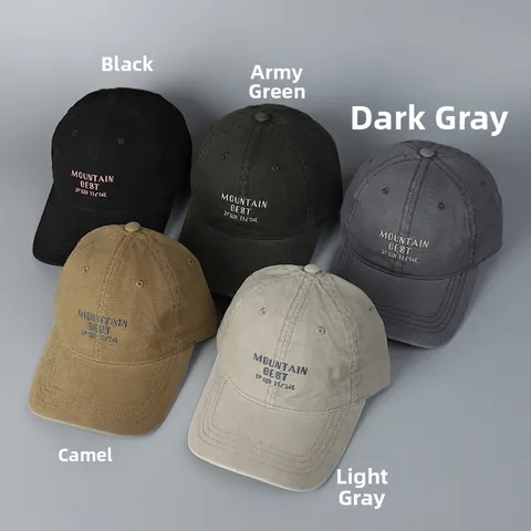 Damen Amerikanischer Stil 100% Baumwolle Baseballkappe Mountain Best Buchstabenstickerei Einstellbarer Mode Sonnenschutz Hut Herren