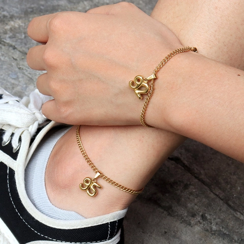 Vintage 90er Bubble Nummer Anhänger Halskette 18K Vergoldetes Kupfer Schmuck Für Damen Und Herren Täglich Tragen Geschenk