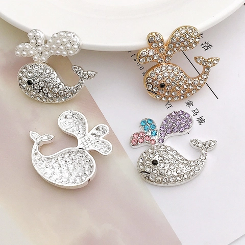 Ciondoli Balena Animale Lega Strass E Finta Perla Artificial Accessori Decorativi Per Artigianato Gioielli Moda Ornamenti