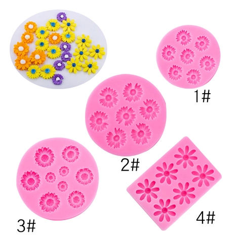 Stampo In Silicone Margherita Girasole Per Decorazione Torte Fondente Fai Da Te Cottura Mousse Al Cioccolato Forma Fiore Rosa Grigio Chiaro