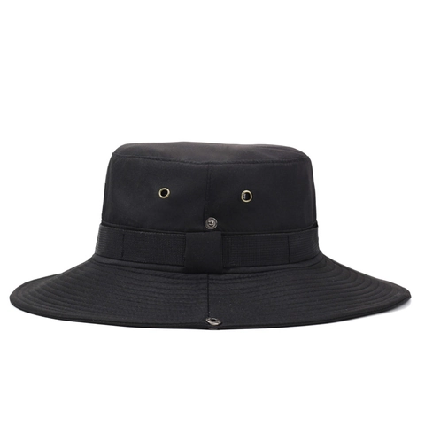 Sombrero De Pescador Ala Ancha Protección Solar Transpirable Para Senderismo Pesca Cuerda Cortavientos Ajustable Unisex