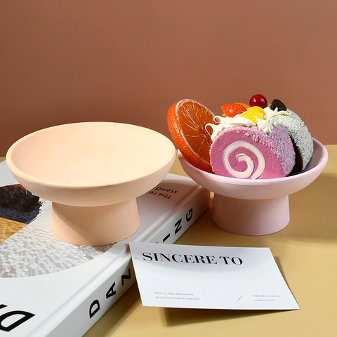 Stampo In Silicone Per Ciotola Rotonda Con Piedino Vassoio Per Colata Di Resina DIY Portafrutta Arredamento Casa