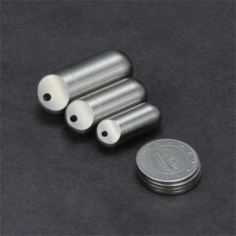 Portable Pill Case Titanium Alloy Stainless Steel Waterproof Sealed Capsule Storage Bottle Keychain For Outdoor Emergency Medicine