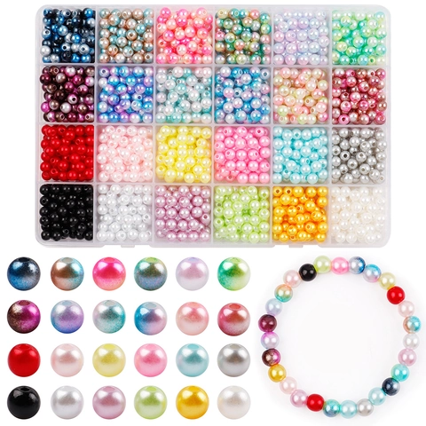 Künstliche Perle Per Creazione Di Gioielli DIY ABS Per Bracciali E Collane Artigianato Multicolore