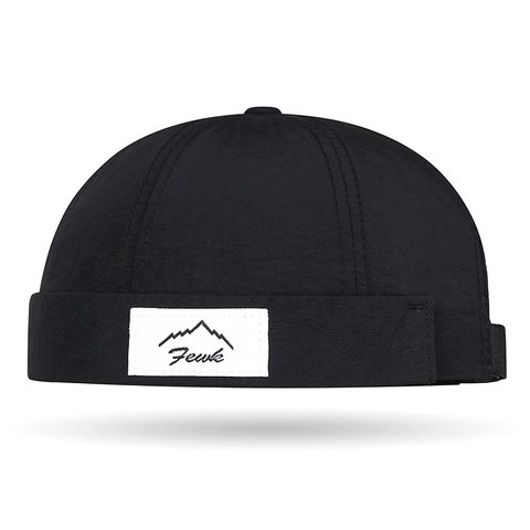 Bonnet Docker Sans Bord Séchage Rapide Léger Respirant Rétro Streetwear Réglable Chapeau Marin Unisexe Tendance