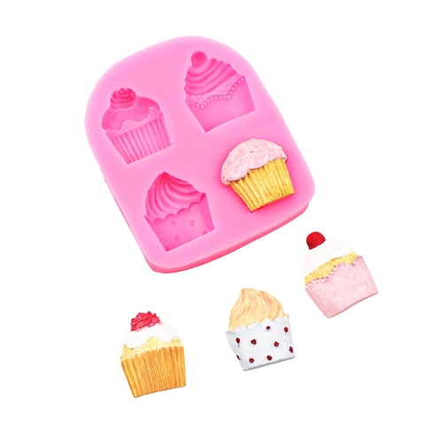 Cupcake Shape Silicone Mold Multiple Cavity Fondant Chocolate Cake Decorating Baking DIY Novelty