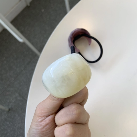 Resin Marble Pattern Hair Ties Korean Style Elegant High Elastic Hair Bands For Women Girls Jelly Color Sweet Hair Accessories