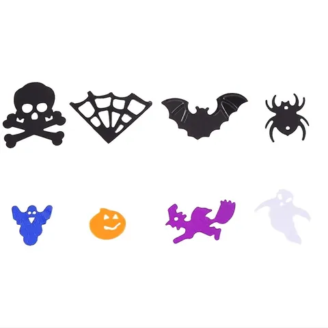Coriandoli Halloween Paillettes Fantasma Pipistrello Ragnatela Plastica Per Decorazioni Tavola Festa Fai Da Te
