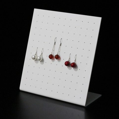 Ohrring Display Ständer Aus Acryl L-Förmig Mehrloch Ohrstecker Organizer Schmuck Vitrine Halter