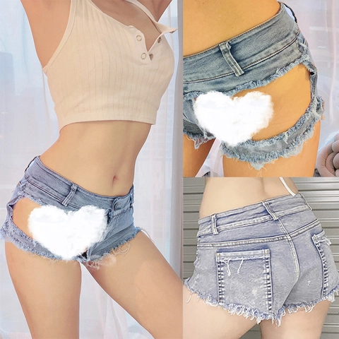 Sexy Denim Shorts Für Damen Mit Ausschnitten Baumwolle Ausgefranster Saum Distressed High Waist Hot Pants Clubwear