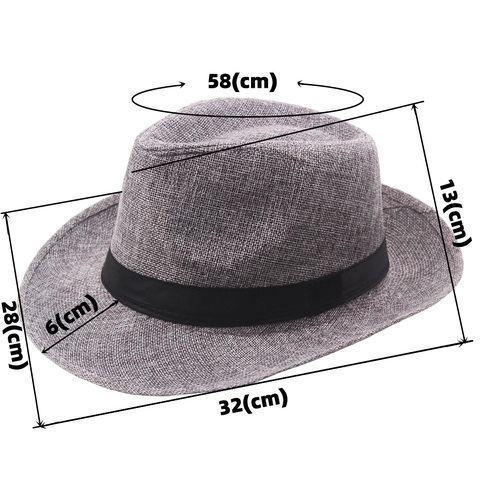 Chapeau Fedora En Paille Tissée Style Jazz Bord Large Protection Solaire Plage Extérieur Respirant Unisexe