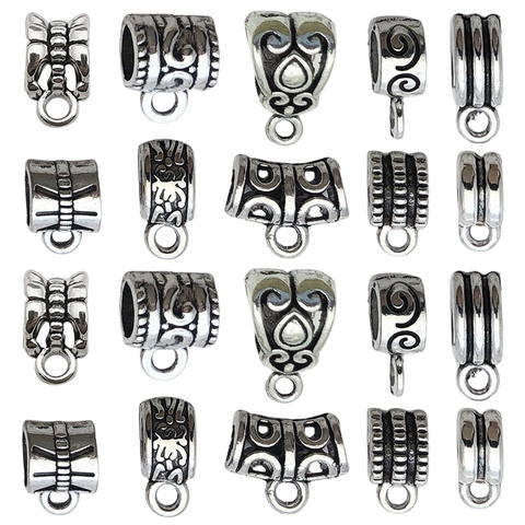 Vintage Zinklegering Hanger Bails Hangers Antiek Zilver Goud KC Goud Connectoren Voor Armband Ketting DIY Sieraden Maken Onderdelen