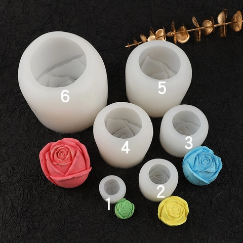 3D Rose Silikonform DIY Backen Kuchen Mousse Eiswürfel Seifenherstellung Kerzen Dekoration Handwerk Werkzeug