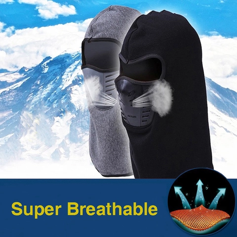 Passamontagna Invernale Per Bambini Maschera Viso Maglia Fodera In Pile Con Valvola Traspirante Berretto Sci Termico Bambini