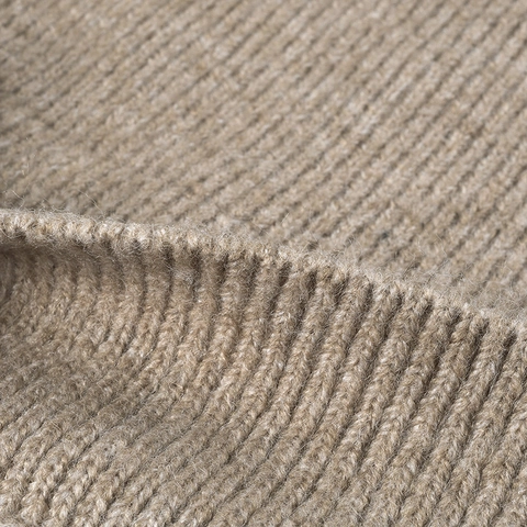 Gorro De Punto De Mezcla De Lana Para Mujer Acanalado Cálido Invierno Diario Color Sólido Con Vuelta Minimalista