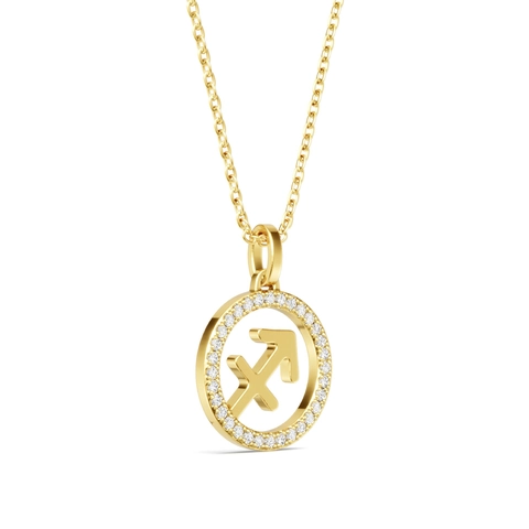 Collana con Ciondolo in Moissanite in Argento Sterling 925 per Donna Lussuoso Cuore a Goccia d'Acqua Sagittario Gioielli in Moissanite Placcati in Oro