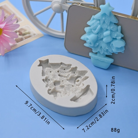 Kerstboom Siliconen Vorm DIY Bakken Taart Fondant Chocolade Zeep Kaars Decoratieve Handgemaakte Tool