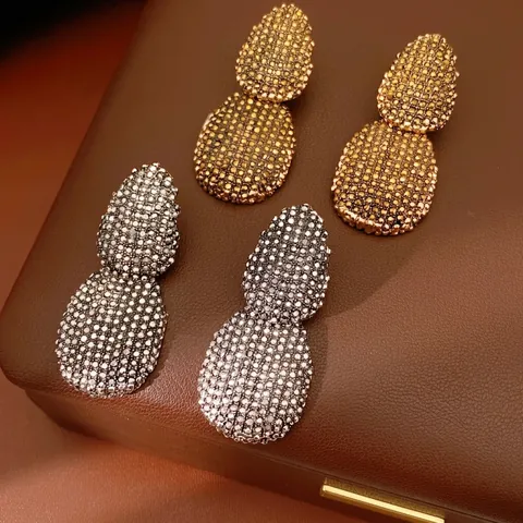 Orecchini Pendenti A Goccia Vintage Con Lega Strass Gioielli Eleganti Da Donna