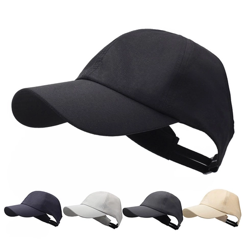 Ponytail Baseball Cap High Messy Bun Quick Dry Breathable Polyester Sport Hat For Women Men Sun Protection Adjustable Outdoor Cap