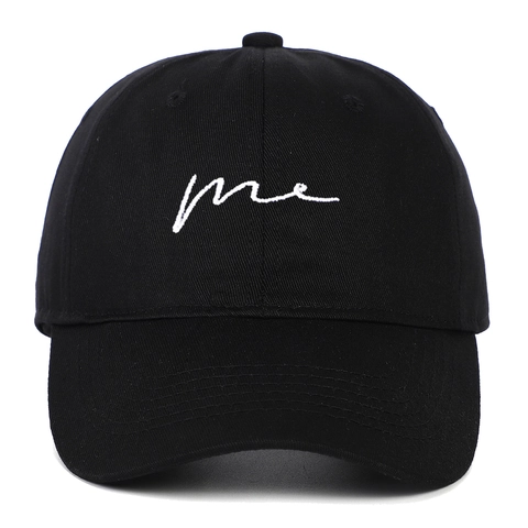 Baseball Cap Cotton Sun Protection Adjustable Script Me Letter Embroidery Casual Unisex Hat