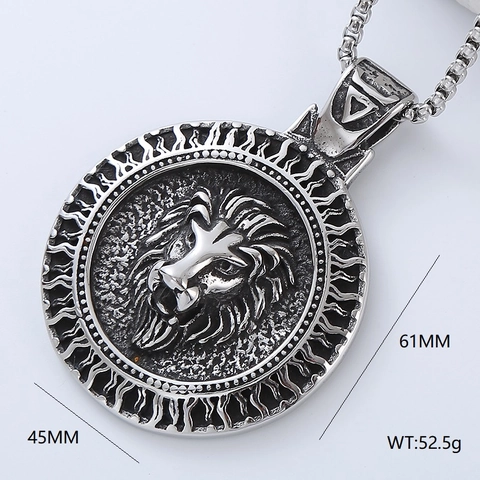 Collana Con Ciondolo In Acciaio Inossidabile Vintage Animale Teschio Croce Punk Hip Hop Gioielli Per Uomo Donna Streetwear