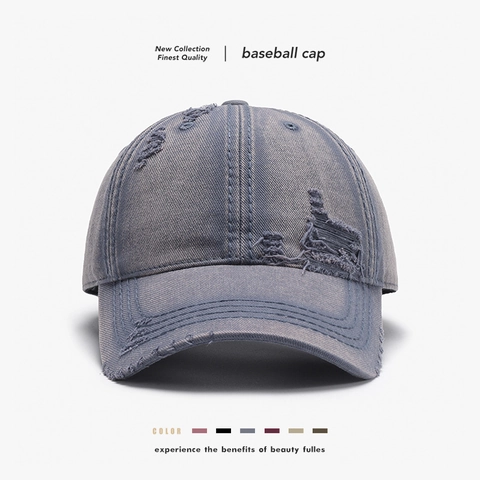 Cappello Da Baseball In Cotone Lavato Consumato Strappato Retro Dad Hat Regolabile Protezione Solare All'aperto Per Uomini Donne