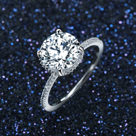 925 Sterling Silber Ring Zirkonia Klassisch Elegant Heiratsantrag Hochzeit Verlobung Schmuck Für Damen