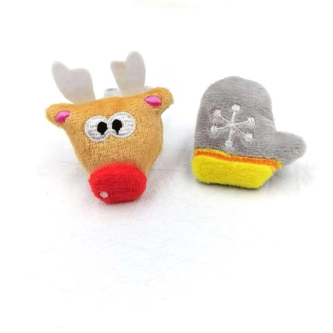 Broche De Noël En Peluche Épinglette Dessin Animé Père Noël Renne Broderie Douce Rembourrée Accessoire Décoratif Pour Vêtements