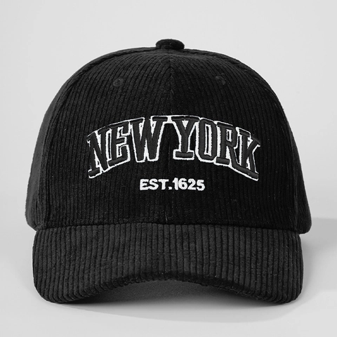 Gorra De Béisbol Pana Retro New York Bordado Ajustable Sombrero Para Hombres Mujeres Vintage