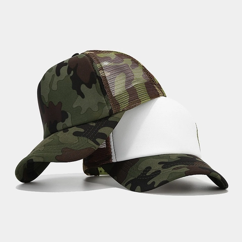 Casquette Trucker Camouflage Mesh Respirant Réglable Snapback Casquette De Baseball Pour Protection Solaire Extérieure