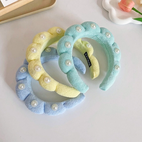 Thick Sponge Padded Cloud Headband Non-Slip Twisted Bubble Hair Hoop For Face Washing Makeup Women Girls Chic Accessory