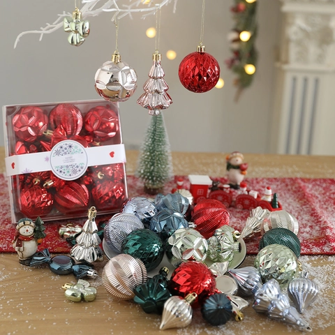 Eleganti Ornamenti Appesi Per Albero Di Natale In Plastica Galvanizzata Forme Assortite Decorazioni Per Feste Natalizie
