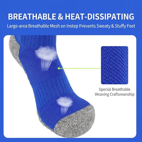 Profi Fußballsocken Nylon Polyester Anti Rutsch Grip Handtuchboden Verdickt Training Athletisch Lang Atmungsaktiv Schweißableitend