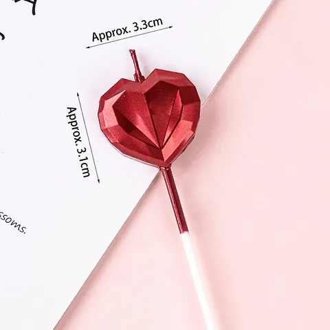 Kerst Taart Topper Ster Hart Kaarsen Kralenketting Glimmend Lint Feest Decoratie Bakbenodigdheden
