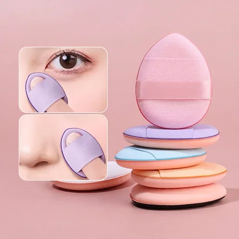 Mini Finger Powder Puffs Hydrophilic Polyurethane Soft Makeup Sponges For Concealer Foundation Detail Dry Wet Dual Use