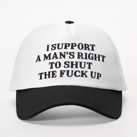Embroidered Slogan Baseball Cap Contrast Color Adjustable Outdoor Sun Hat Curved Brim For Men And Women
