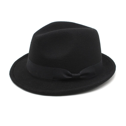 Chapeau Fedora Vintage En Feutre De Laine Avec Ruban Noeud Rétro Élégant Automne Hiver Pour Hommes Femmes