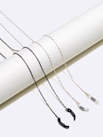 Metal Glasses Chain Anti-Slip Eyewear Lanyard Adjustable Silicone Loops Eyeglasses Strap For Sunglasses Fashion Accessory