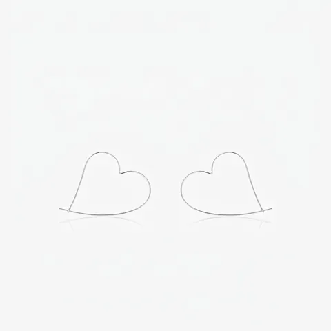 Minimalist 925 Sterling Silver Heart Hoop Earrings For Women Personalized Exquisite Geometric Line Jewelry Accessory Gift