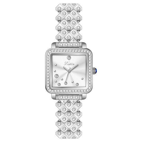 Orologio Lusso Quadrato Con Strass Da Donna Impermeabile Elegante Full Diamante Cinturino Metallo Moda Quarzo