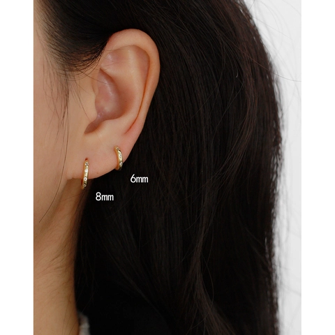 925 Sterling Silver Hoop Earrings Micro Pave Zircon Small Huggie Geometric Minimalist Exquisite Fashion Jewelry For Women