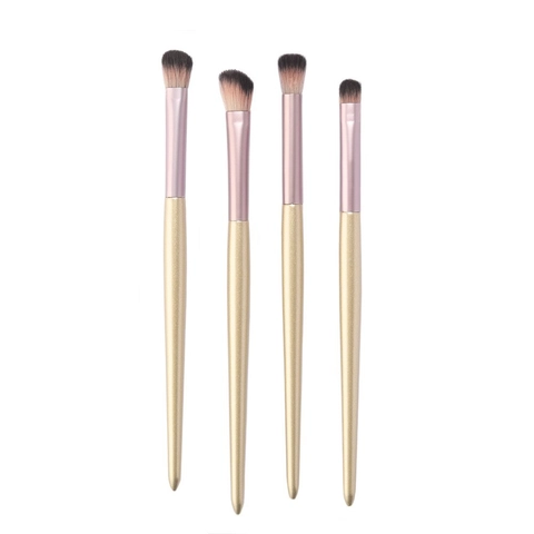 Professional Eye Makeup Brushes Synthetic Fiber Bristles Wood Handle Soft Eyeshadow Blending Tools For Beginners Minimalist