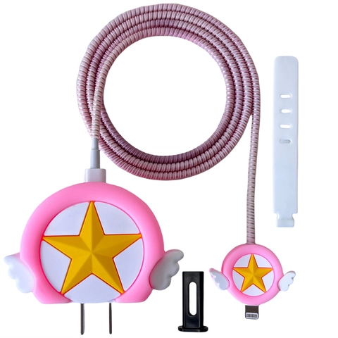 Cartoon Cable Protector PVC Soft Rubber Charging Head Case Cover Data Line Winder Anti Break Cute Funny Universal Accessory