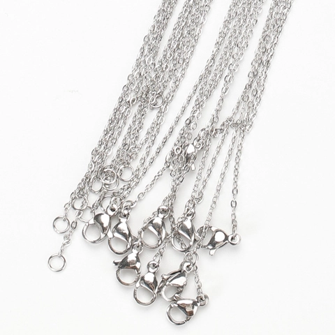 Stainless Steel Necklace Chain With Lobster Clasp And Extension Link For Jewelry Making Minimalist Style