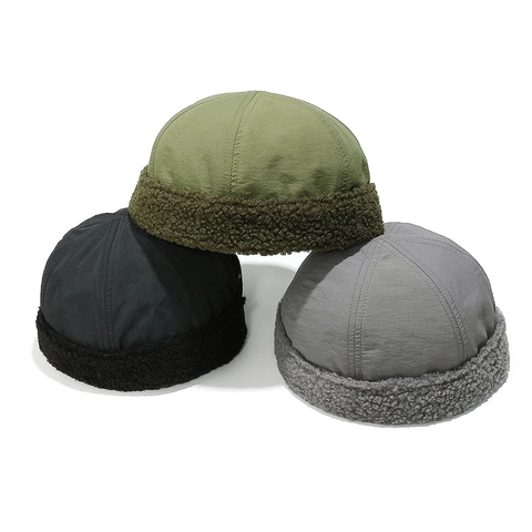 Docker Hat Herren Vintage Randlose Landlord Mütze Lammwolle Dick Warm Streetwear Hip Hop Seemann Beanie Für Winter